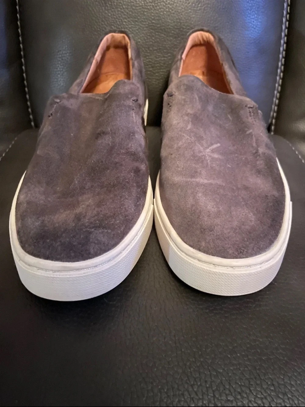 FRYE Women Ivy Slip on Sneakers - Grigio  Soft Grey Suede Size 7